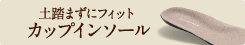 土踏まずにフィットカップインソール