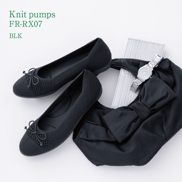 Knit pumps FR-RX07 BLK