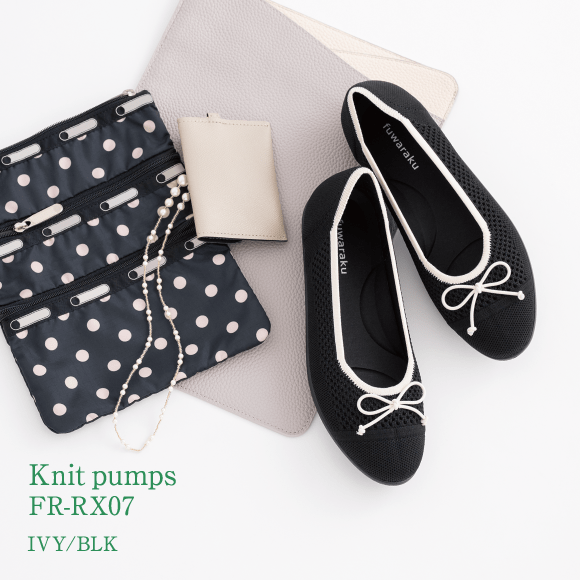 Knit pumps FR-RX07 IVY/BLK