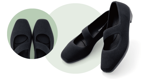 Knit pumps スクエアタイプ