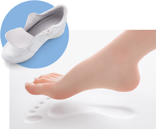 足の形に沿って包み込むようにフィットするインソールのイメージ写真